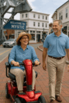 Exploring Mystic, CT with a Mobility Scooter Rental