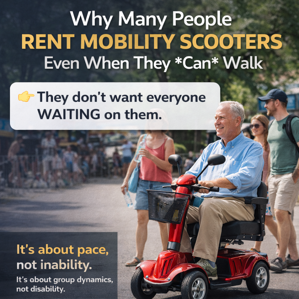 You are currently viewing Why Many People Rent Mobility Scooters—Even When They Can Walk