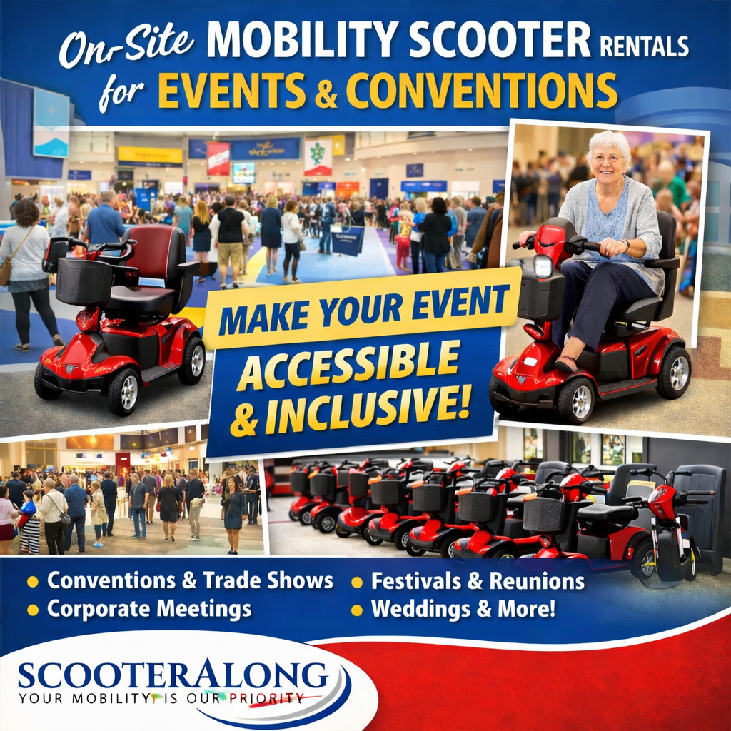Read more about the article On-Site Mobility Scooter Rentals for Events, Conventions & Large Gatherings